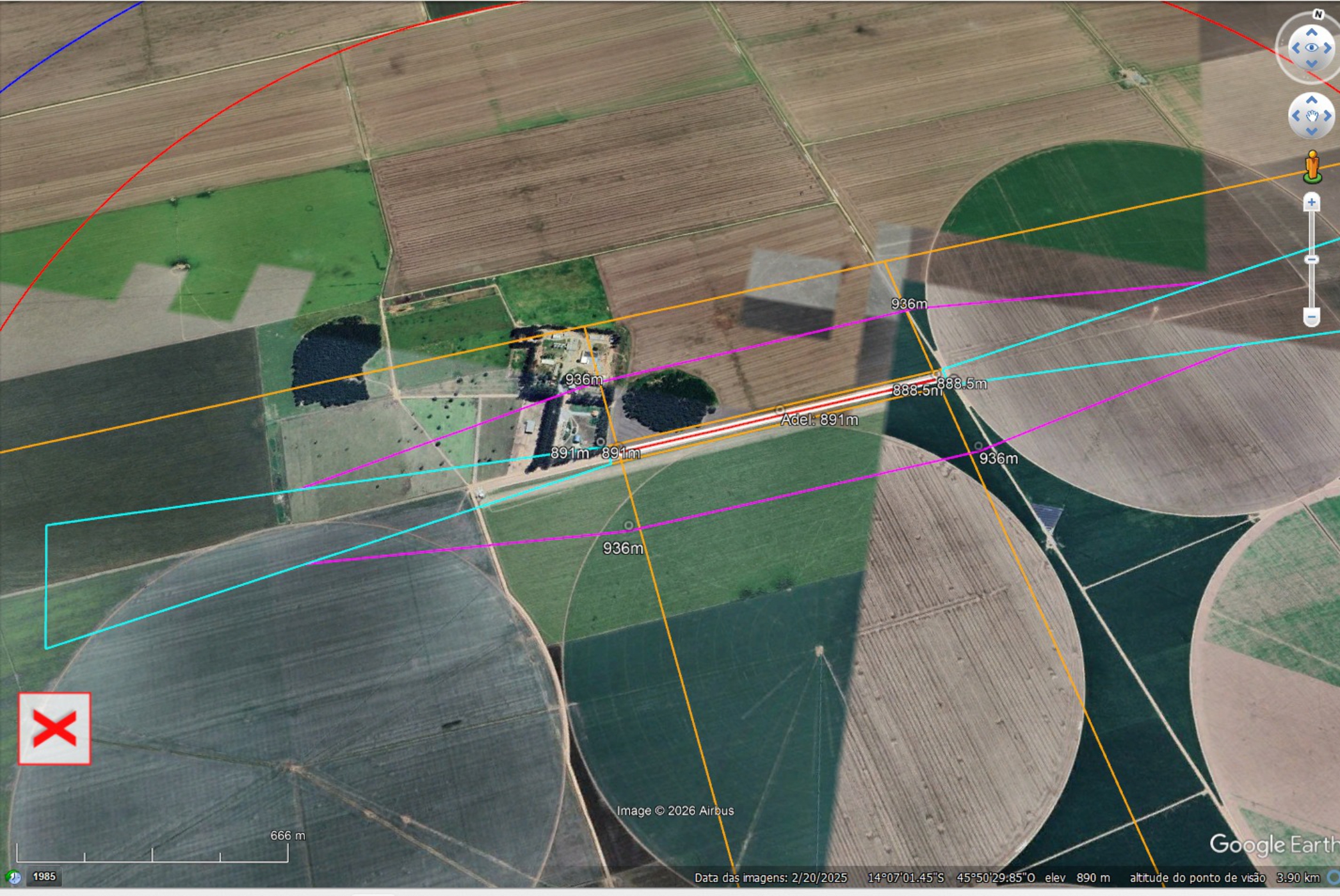 Infraestrutura aeronáutica em propriedade rural